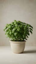 Genovese Basil in Cream Ceramic